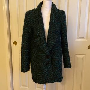 Nanette Lepore Plaid Green Coat